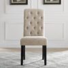 Roundhill Furniture Leviton Solid Wood Tufted Asons Dining Chairs, Set of 4. - Image 2